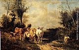 Constant Troyon Canvas Paintings - Returning From Pasture